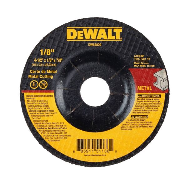 DEWALT DISCO BISELAR METAL 4.1/2X1/8 DW54820
