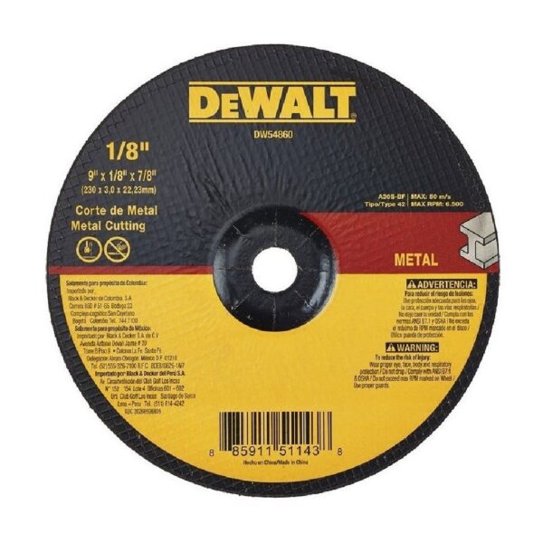 DEWALT DISCO BISELAR METAL 9X1/8 T27 DW54860