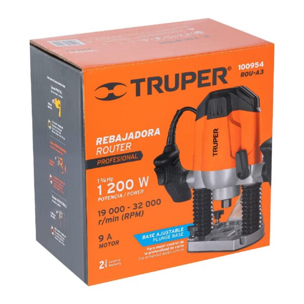 TRUPER RUTEADORA INDUSTRIAL 1-3/4 HP 1.200 WATTS VEL/VARIABLE 7 NIVELES - Image 3