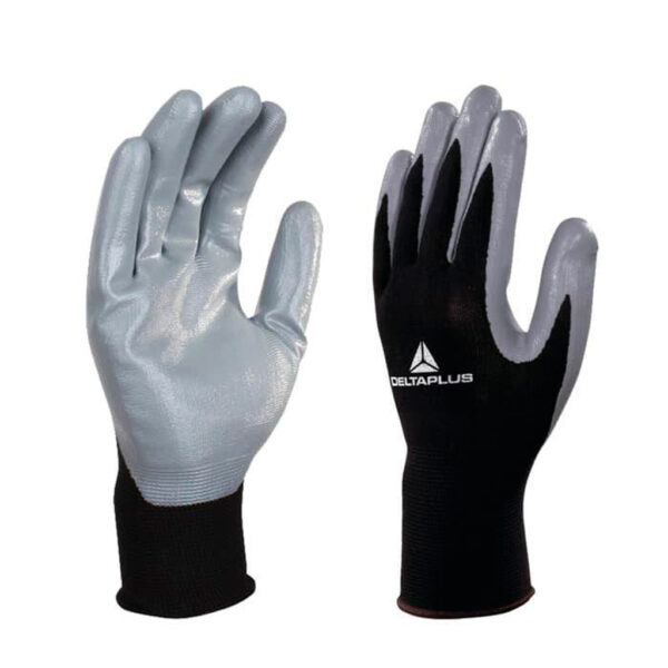 DELTA GUANTES POLIESTER NITRILO EN PALMA Y PUNTAS VE712GR TALLA 9