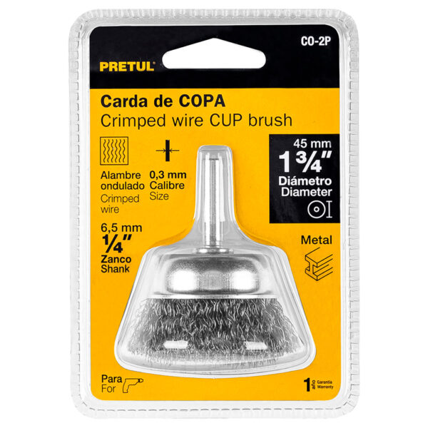 TRUPER GRATA COPA 1-3/4" ALAMBRE GRUESO. ESPIGO 1/4" - Image 2