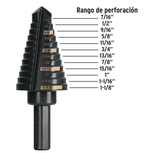 TRUPER BROCA ESCALONADA E-12 L79MM 3/8" RP 7/16" - 11-8" - Image 2