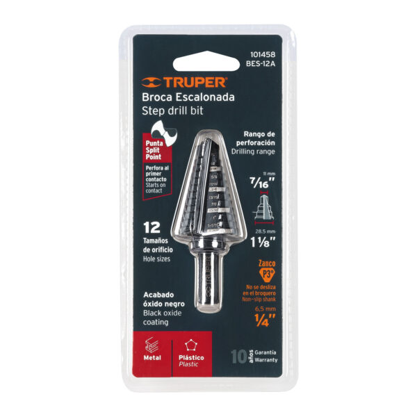 TRUPER BROCA ESCALONADA E-12 L79MM 3/8" RP 7/16" - 11-8" - Image 4