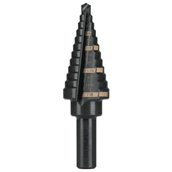 TRUPER BROCA ESCALONADA E-12 L80MM 3/8" RP 3/16" - 7/8"