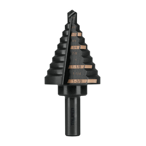 TRUPER BROCA ESCALONADA E-10 L80MM 3/8" RP 1/4" - 13/8"